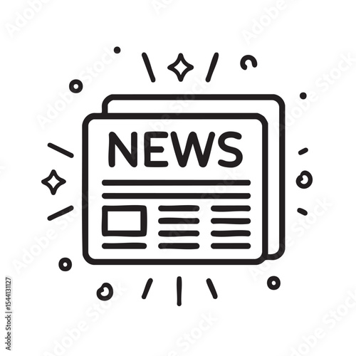 Design for news updates with bold headlines and graphic elements