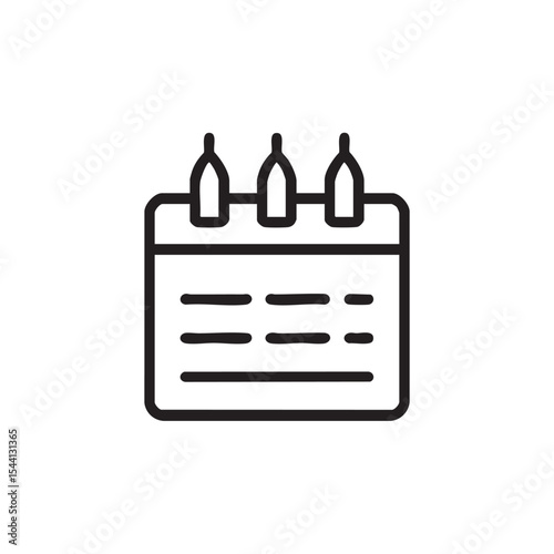 Calendar with markers for important events and reminders