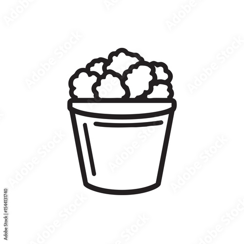 Classic popcorn bucket for movie nights and events