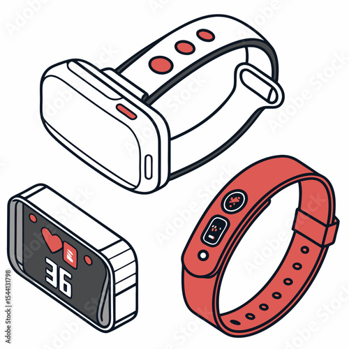 Fitness tracker smartwatch vr headset health technology wellness