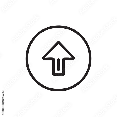 Arrow symbol indicating upward direction for sign design