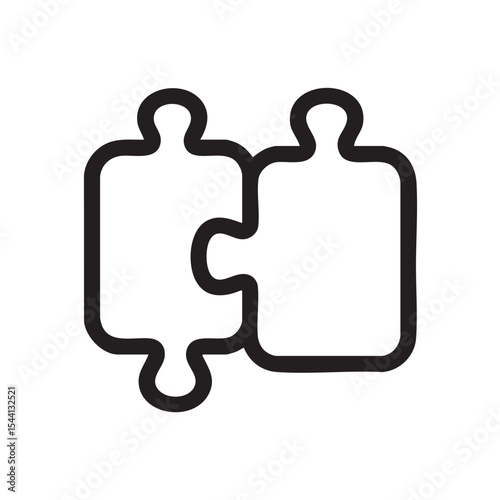 Puzzle pieces connecting for teamwork collaboration concept