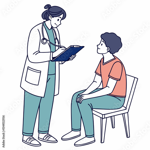 Doctor taking notes during patient consultation appointment