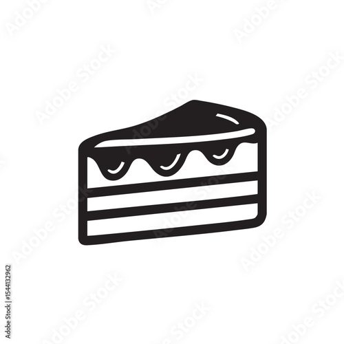 Delicious cake slice design for celebration and events