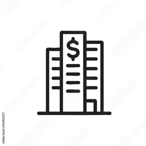 Modern bank building symbolizing financial growth and stability