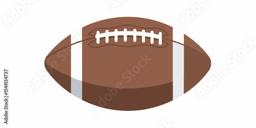 Football Vector Illustration with Clean Design and Solid Colors
