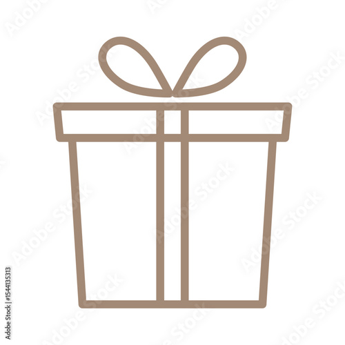 Gift box ICON_gold line