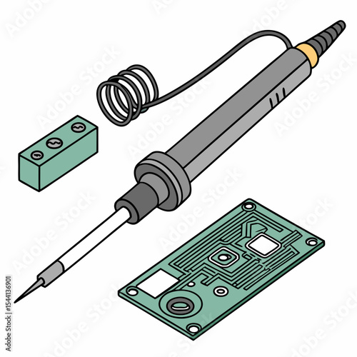 Soldering iron circuit board repair electronics tool kit
