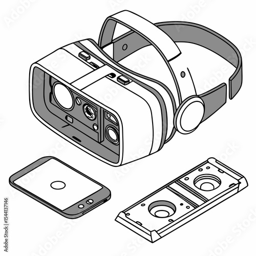 Virtual reality headset smartphone controller device technology gadget