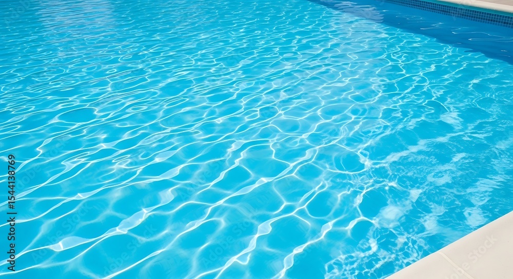 Obraz premium Relaxing Blue Pool Water Texture Summer Vacation Background