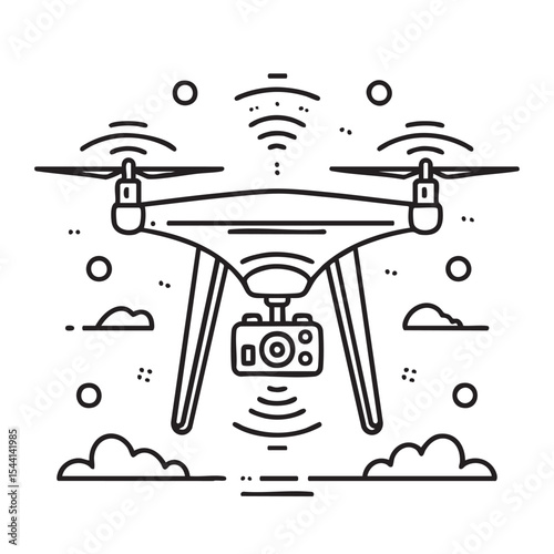 Drone technology capturing aerial views and landscape exploration