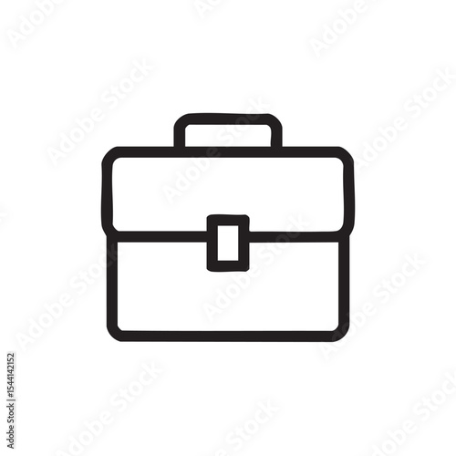 Business briefcase outline for professional use and design