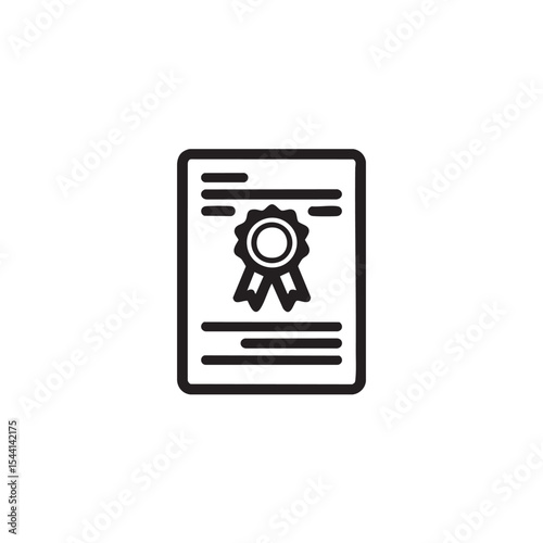 Certificate of achievement with a decorative ribbon design