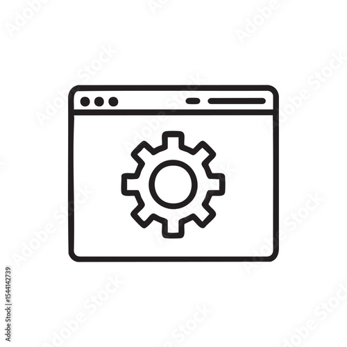 Web settings interface with gear icon for site management