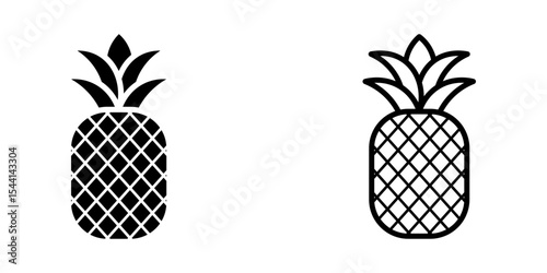 Pineapple icon on white background