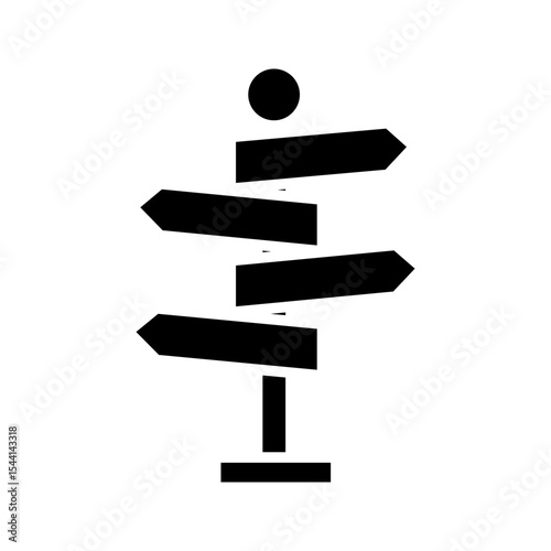 Signpost icon on white background