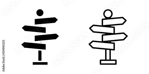Signpost icon on white background