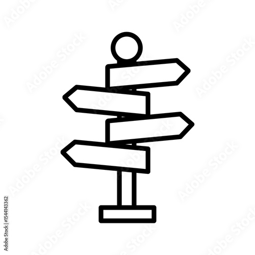 Signpost icon on white background