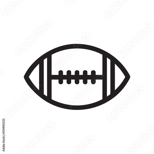Classic American football icon for design and media use