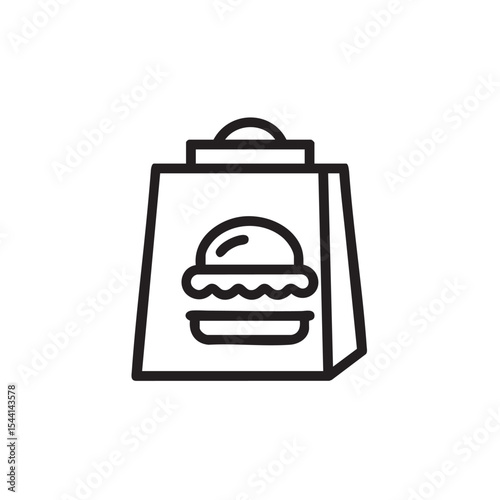 Burger takeout bag design for food delivery and dining
