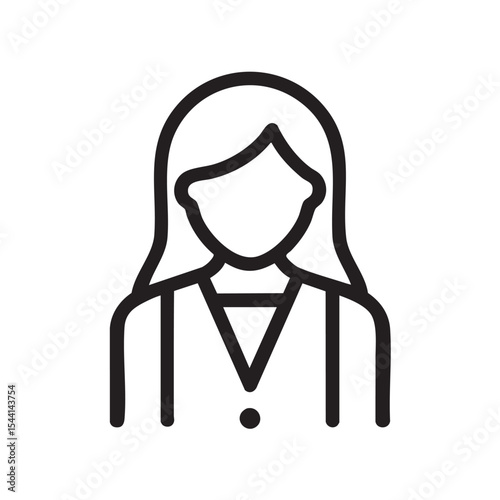 Businesswoman in a blazer with straight hair