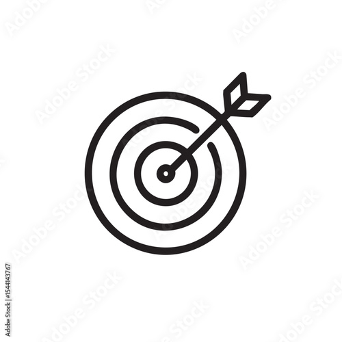 Focus on target with arrow indicating precision aim