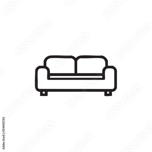 Modern couch design for living room or office space decoration