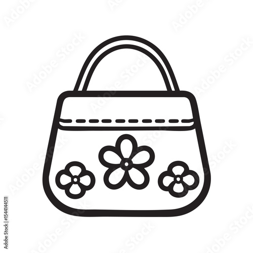 Floral design handbag for summer fashion style enhancement