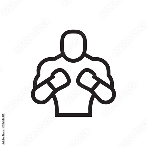 Boxing athlete preparing for a match with focused stance