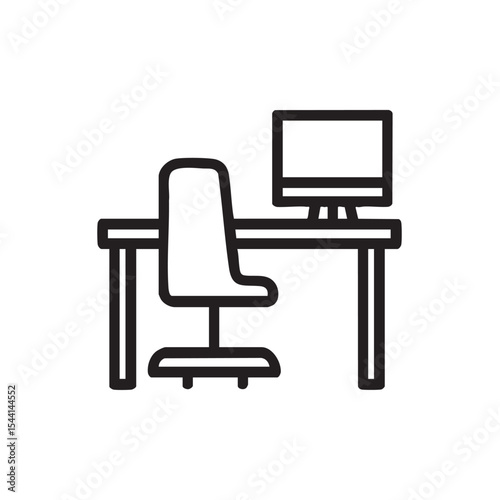Modern workspace design with desk and chair for productivity