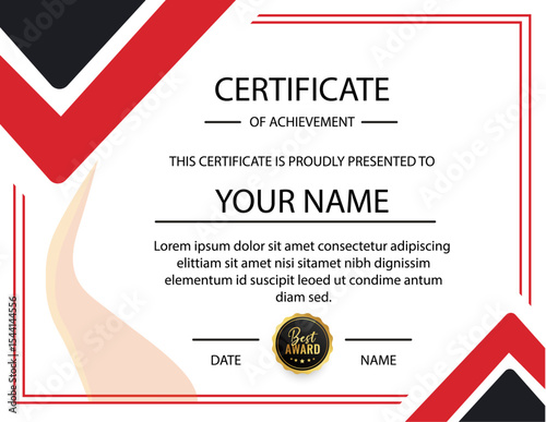 Modern Certificate of Achievement Certificate Design