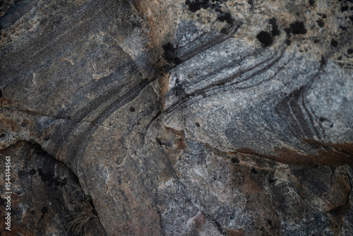 Bild auf Leinwand Folded Layered Rock Texture Close-up