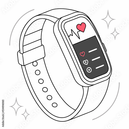 Smartwatch fitness tracker heart rate monitor