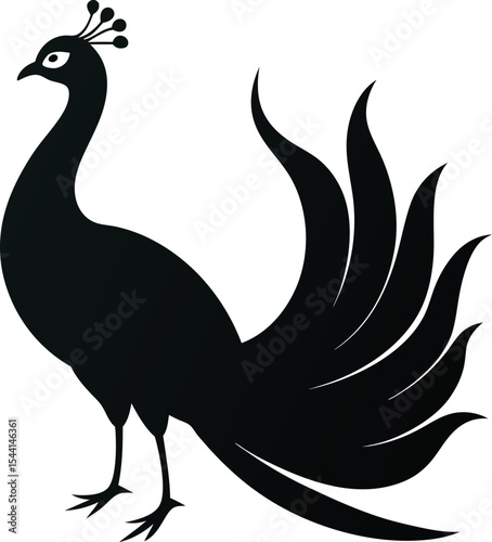 Animal and Bird Silhouettes, Wildlife and Pet Icons, and vector