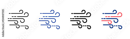 Wind icon sheet multiple style collection