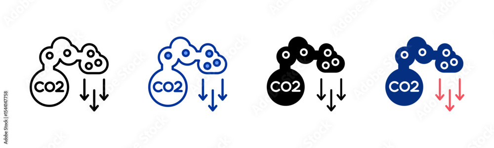 Obraz premium Carbon icon sheet multiple style collection