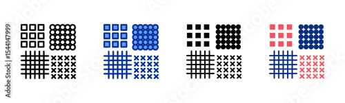 Grid icon sheet multiple style collection
