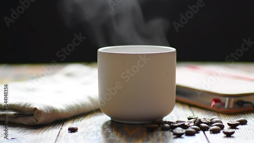 Pouring Coffee into a Minimalist Ceramic Cup