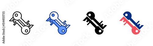 Bilde på lerret Key icon sheet multiple style collection