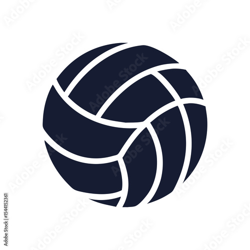 Sleek Black Volleyball Icon Vector Set for Sports Competitions and Fitness Design Projects