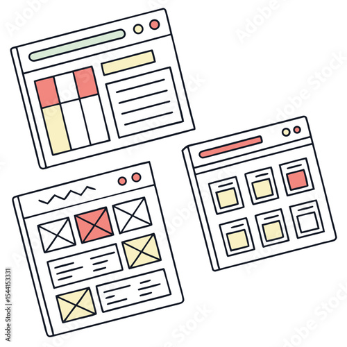 Grid and Layout Design Icons