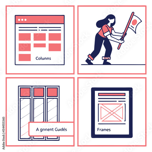 Grid and Layout Design Icons