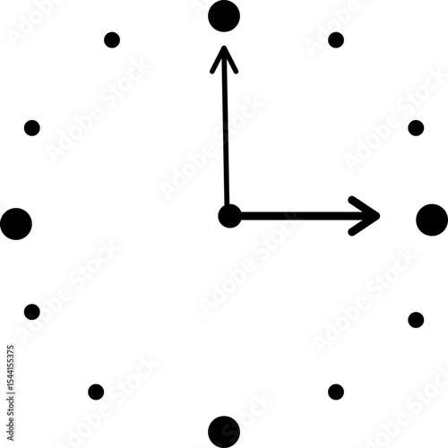 Simple Clock Face Design: Minimalist Timepiece Illustration
