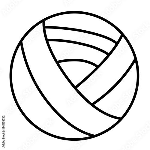 Knitting ball line vector