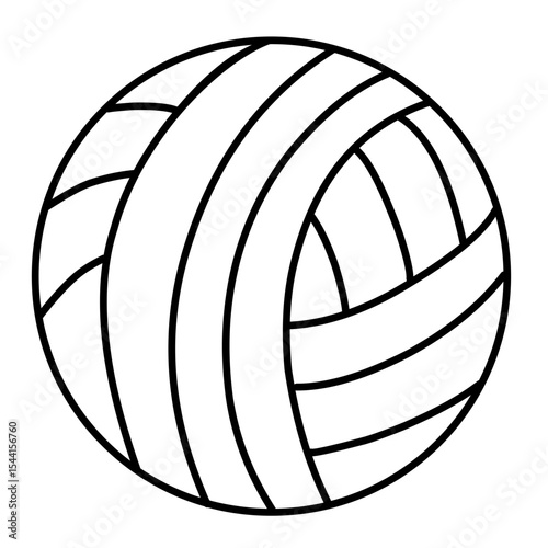 Knitting ball line vector