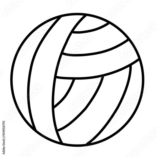 Knitting ball line vector