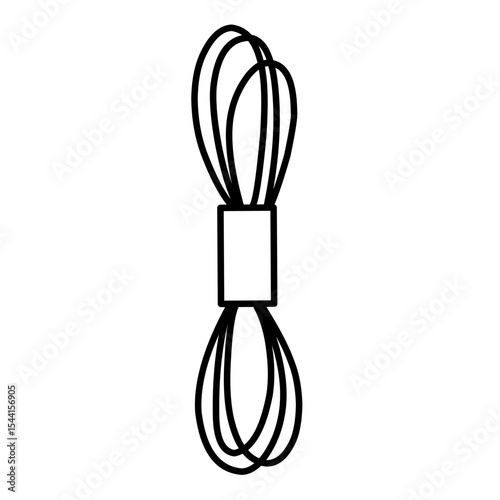 Knitting ball line vector