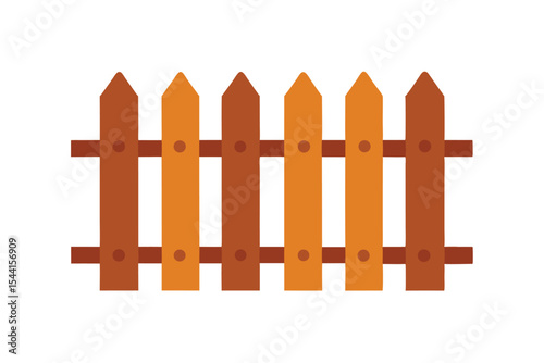 Charming Wooden Picket Fence Illustration Rustic Garden Fence Design