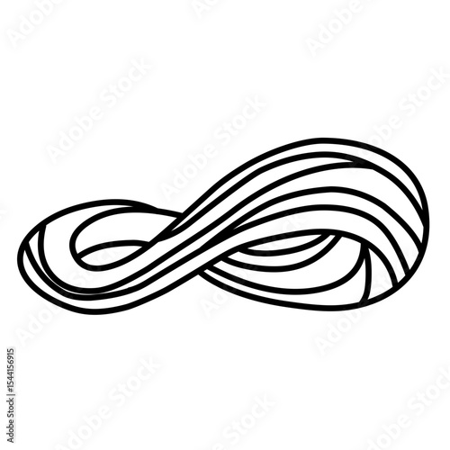 Knitting ball line vector
