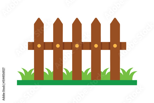 Charming Wooden Fence with Green Grass A Simple, Rustic Design